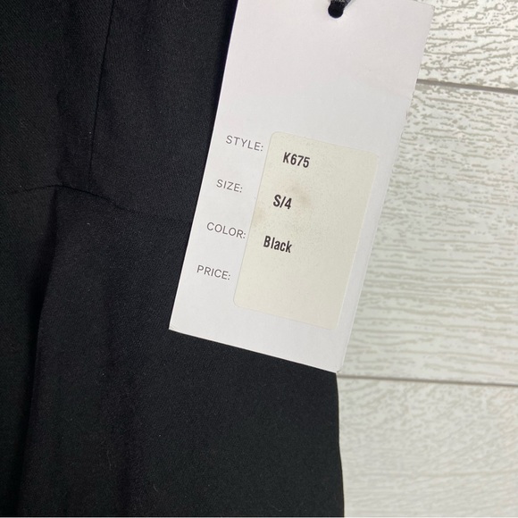 NWT UNIQUE VINTAGE Black Criss Cross Halter Dress Rita Flare Small Rockabilly - Picture 5 of 6